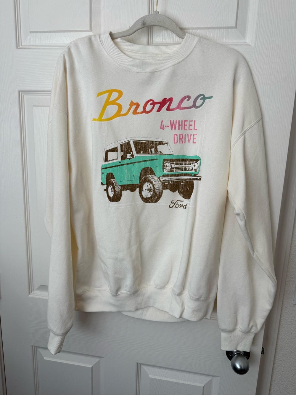 Ford Bronco Cream Graphic Sweatshirt